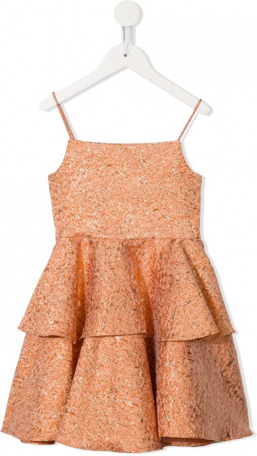 Little Bambah Marigold ruffled dress Geel