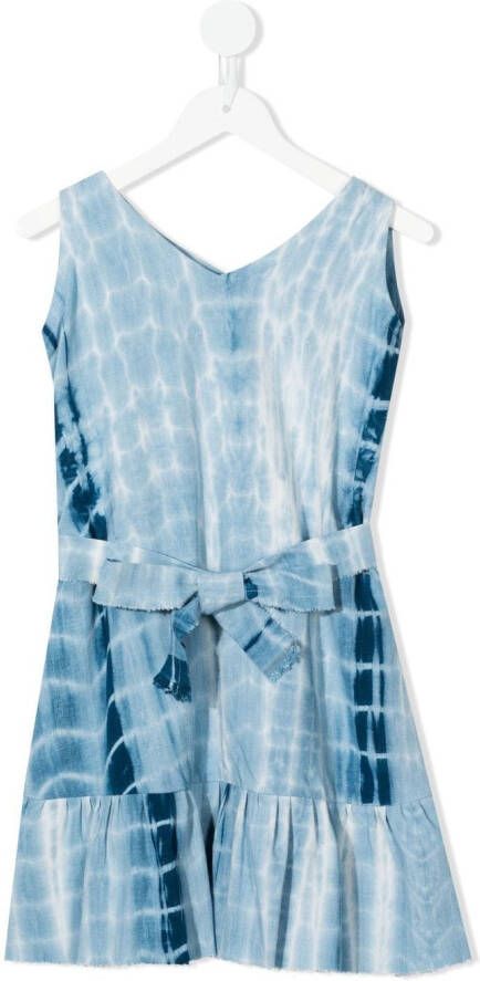 Little Bambah Mini-jurk met tie-dye print Blauw