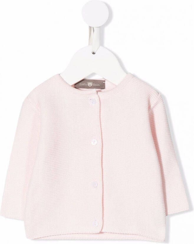Little Bear Romper met Peter Pan-kraag en hartpatroon Roze