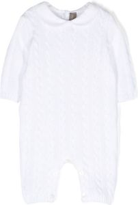 Little Bear Kabelgebreide romper Wit