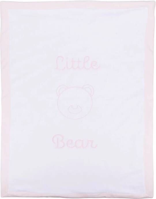 Little Bear Deken met geborduurd logo Wit