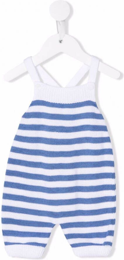 Little Bear Gestreepte romper Wit