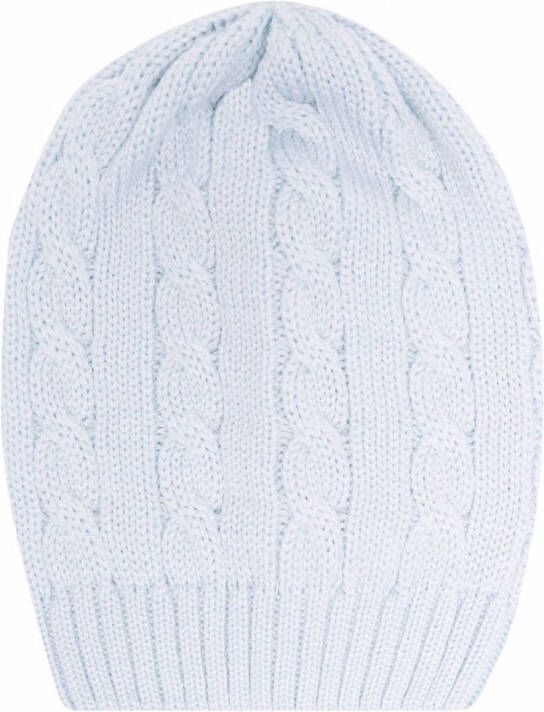 Little Bear Kabelgebreide muts Blauw