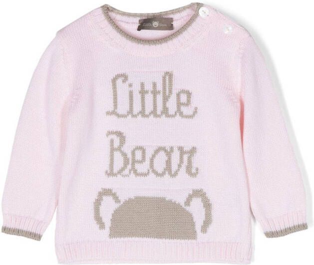 Little Bear Trui met logoprint Roze