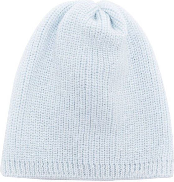 Little Bear Ribgebreide muts Blauw