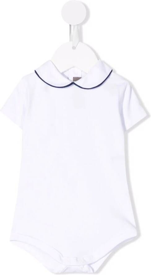 Little Bear Romper met contrasterende afwerking Wit