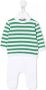 Little Bear Gestreepte pyjama Groen - Thumbnail 1