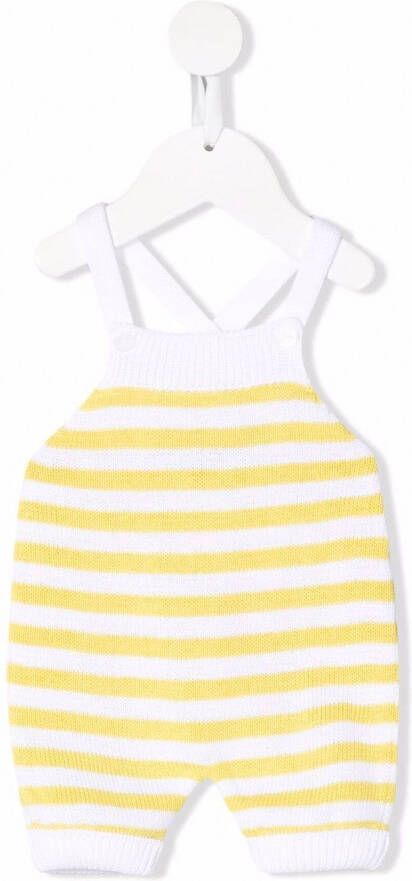 Little Bear Gestreepte romper Wit