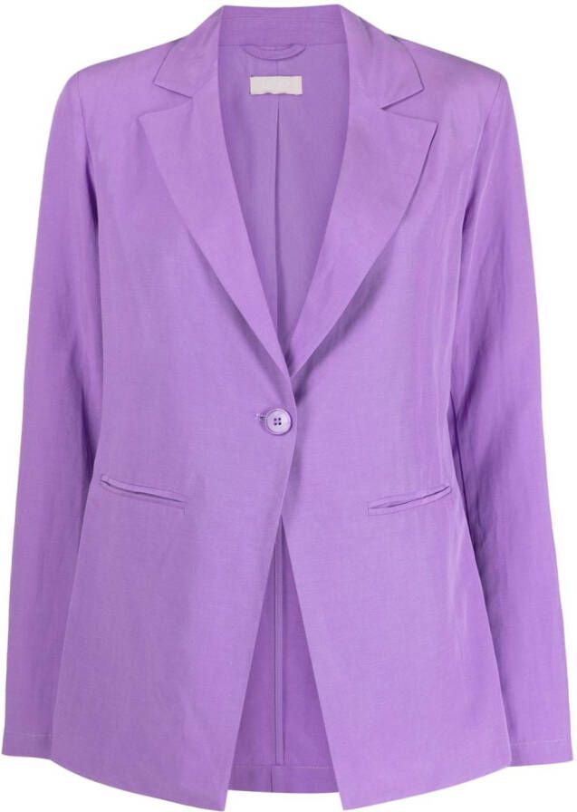 LIU JO Blazer met enkele rij knopen Paars