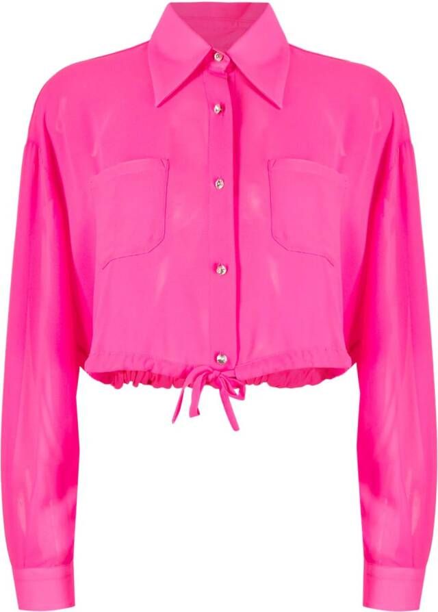 LIU JO Cropped blouse Roze