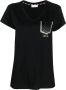 LIU JO T-shirt verfraaid met kristallen Zwart - Thumbnail 1