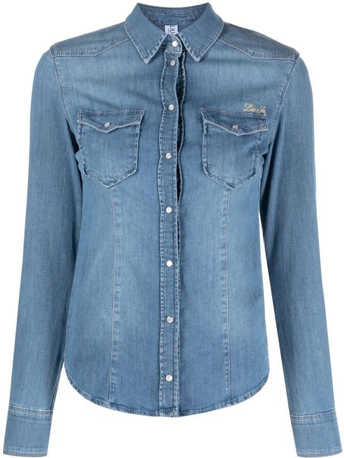 LIU JO Denim blouse Blauw