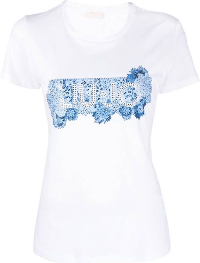 LIU JO T-shirt met logoprint Wit