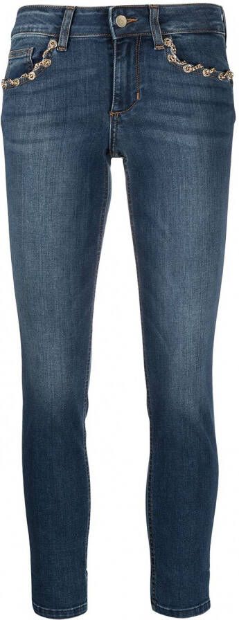 LIU JO Jeans met kettingdetail Blauw