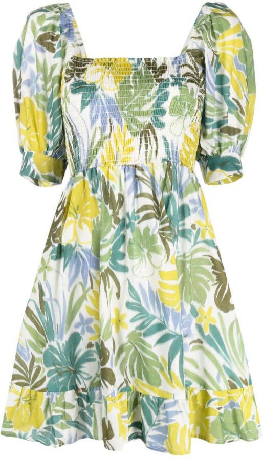 LIU JO Blousejurk met bladerprint Wit