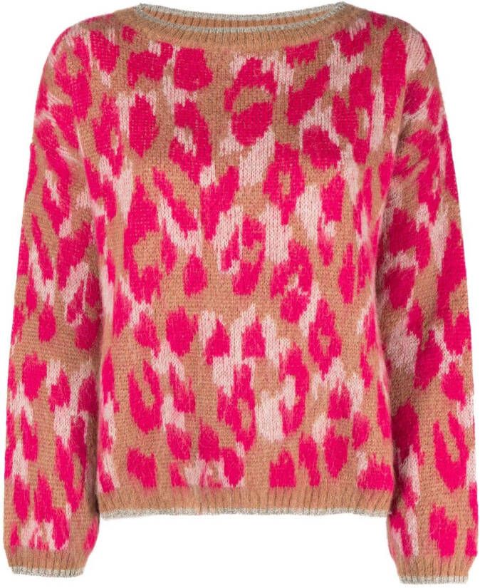 LIU JO Trui met luipaardprint Roze