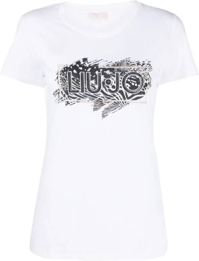 LIU JO T-shirt met logoprint Wit
