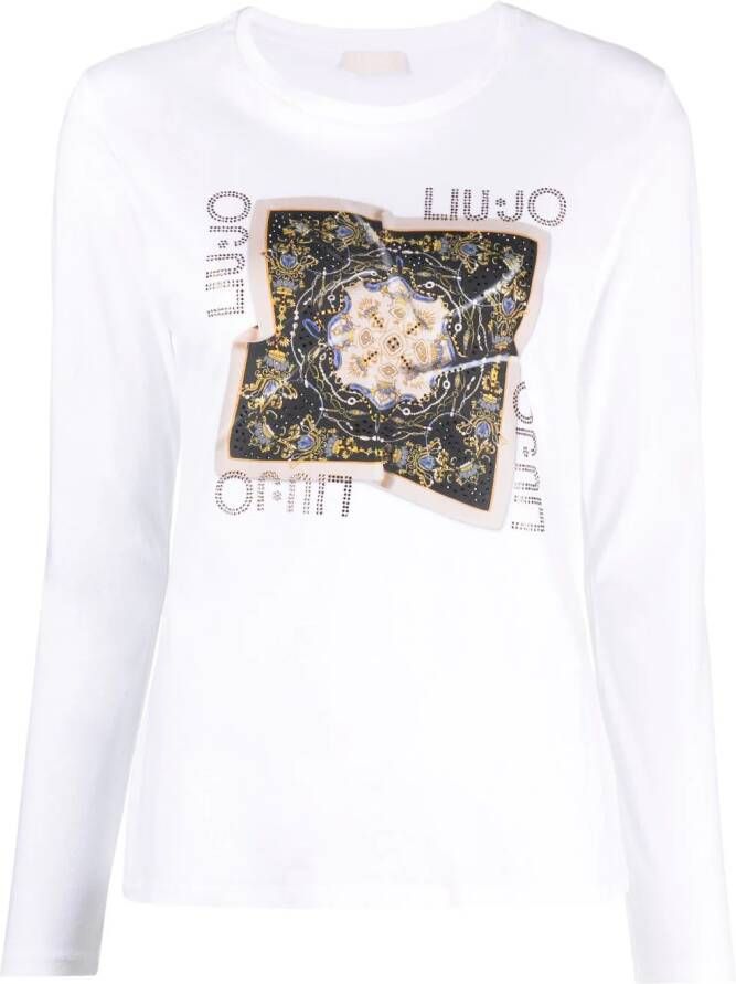 LIU JO logo-embellished cotton T-shirt Wit