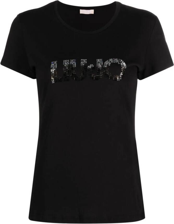 LIU JO logo-embellished cotton T-shirt Zwart