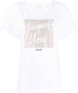LIU JO logo-embellishment cotton T-shirt Wit