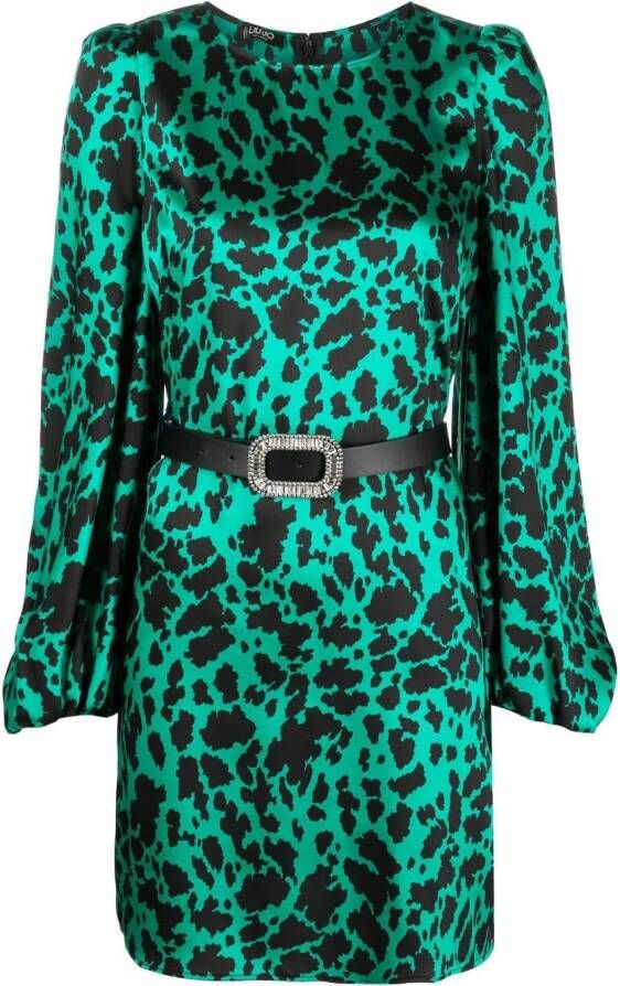 LIU JO Mini-jurk met dierenprint Groen