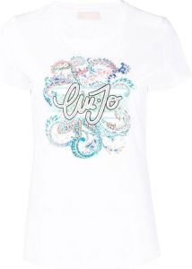 LIU JO T-shirt met paisley-print Wit