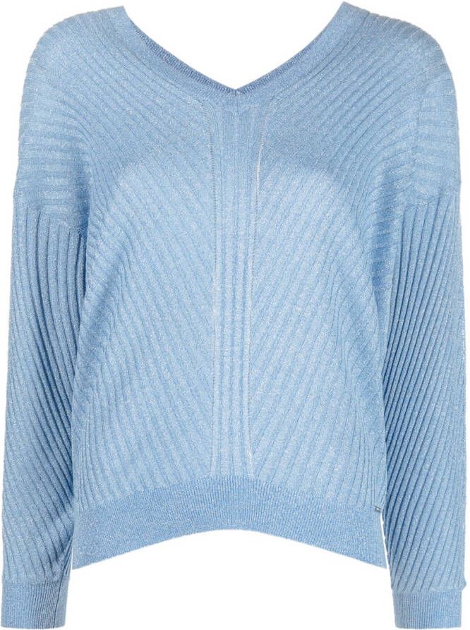 LIU JO Ribgebreide trui Blauw