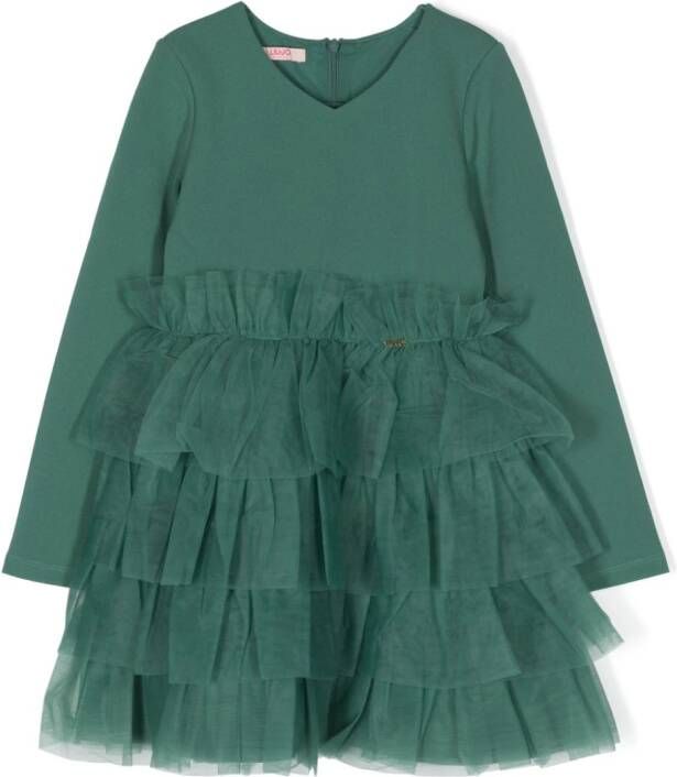 Liu Jo Kids Mini-jurk met tulen rok Groen
