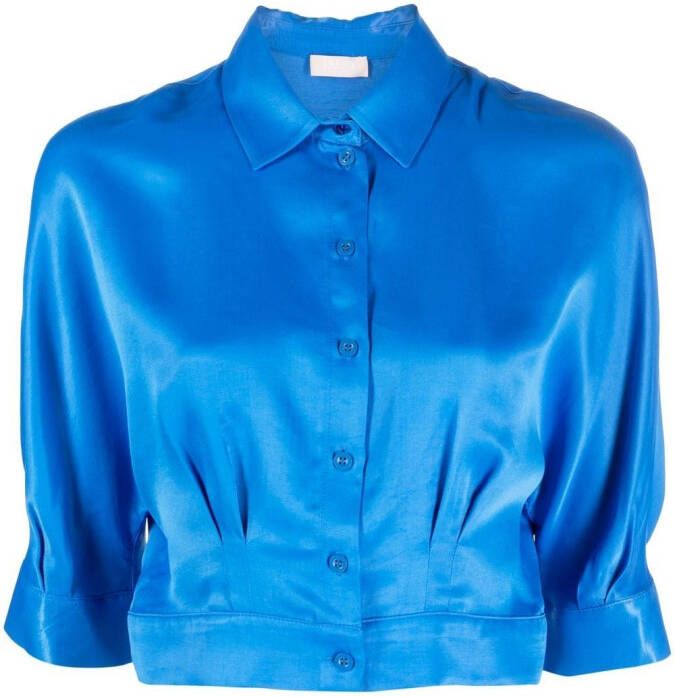 LIU JO Satijnen T-shirt Blauw