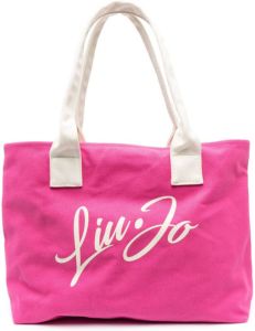 LIU JO Shopper met logoprint Roze