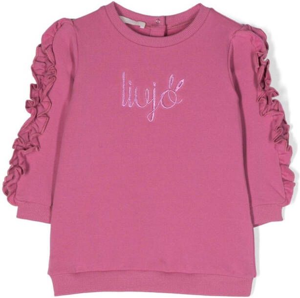 Liu Jo Kids Sweater met geborduurd logo Roze