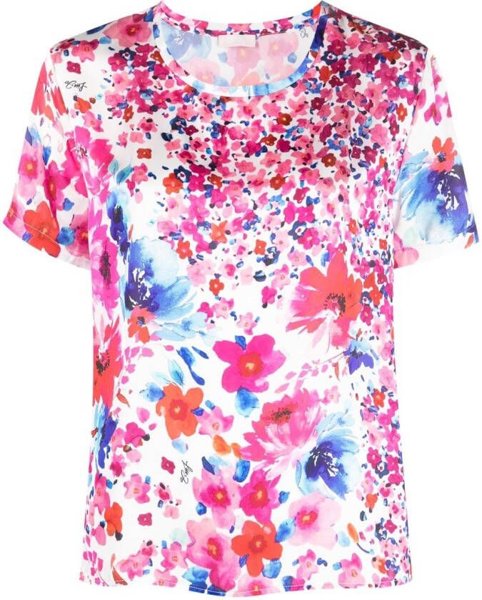 LIU JO T-shirt met bloemenprint Roze