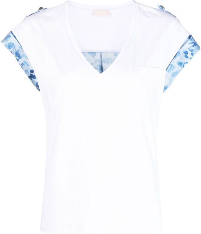 LIU JO T-shirt met colourblocking Blauw