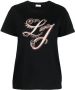 LIU JO T-shirt met geborduurd logo Zwart - Thumbnail 1
