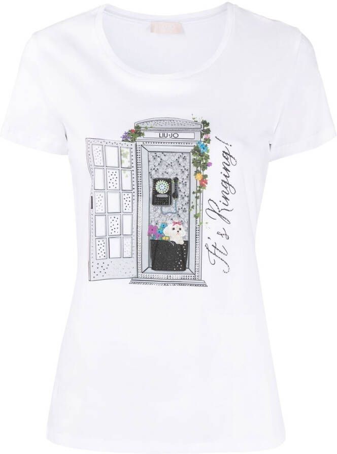 LIU JO T-shirt met print Blauw