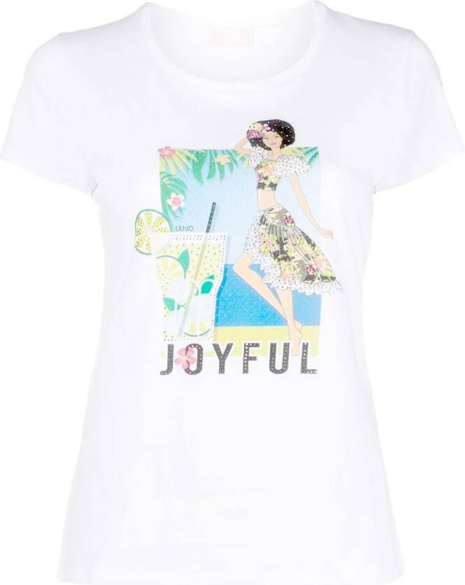 LIU JO T-shirt met print Wit