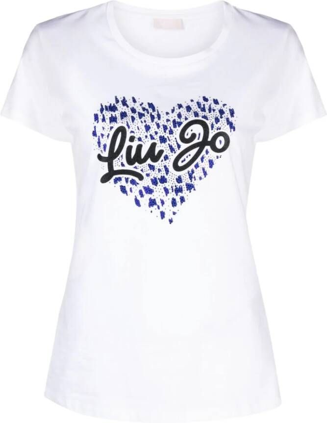 LIU JO T-shirt verfraaid met stras Wit