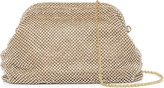 Loeffler Randall Doreen clutch verfraaid met kristallen Goud