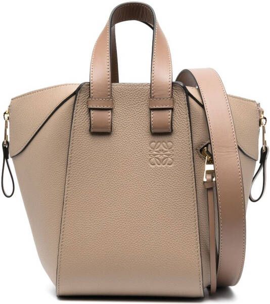 LOEWE Hammock bewerkte schoudertas Beige