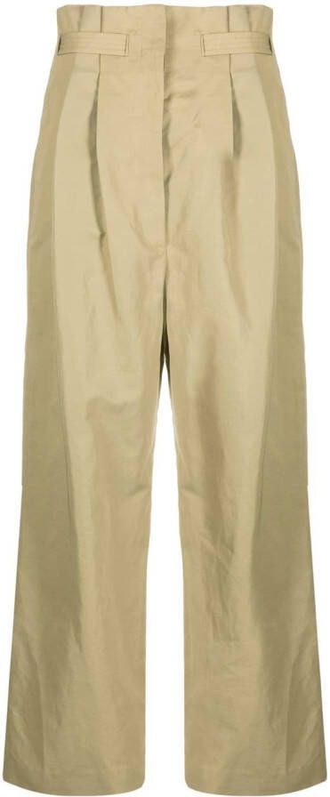LOEWE High waist plooibroek Beige