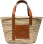 LOEWE medium basket tas met logo Beige - Thumbnail 1