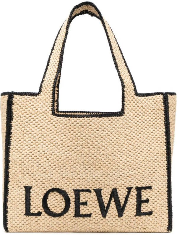 LOEWE Raffia shopper Beige