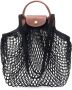 Longchamp Le Pliage Filet mesh tas Zwart - Thumbnail 1