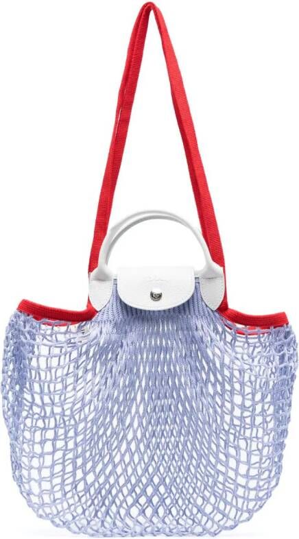 Longchamp Le Pliage Filet shopper Blauw