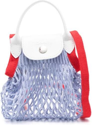 Longchamp Le Pliage Filet shopper Blauw