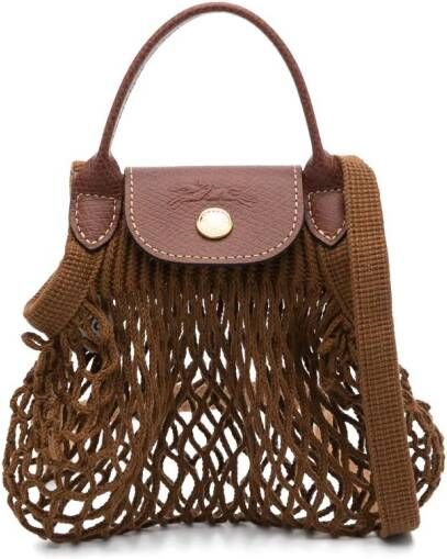 Longchamp Le Pliage Filet shopper Bruin