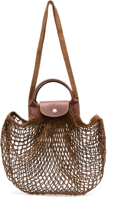 Longchamp Le Pliage Filet shopper Bruin