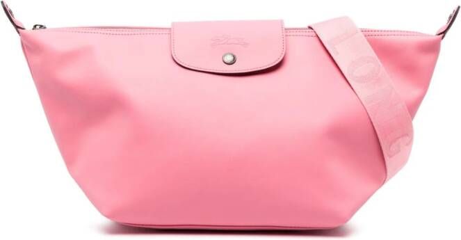 Longchamp Le Pliage leren shopper Roze