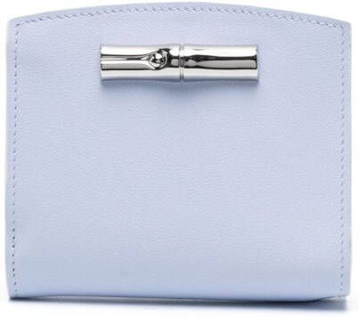 Longchamp Roseau leren portemonnee Blauw