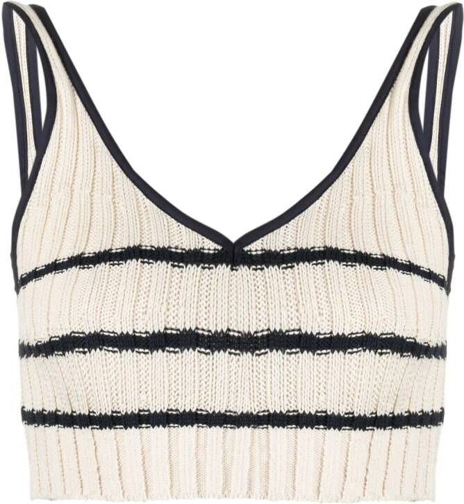 Lorena Antoniazzi Cropped top Beige